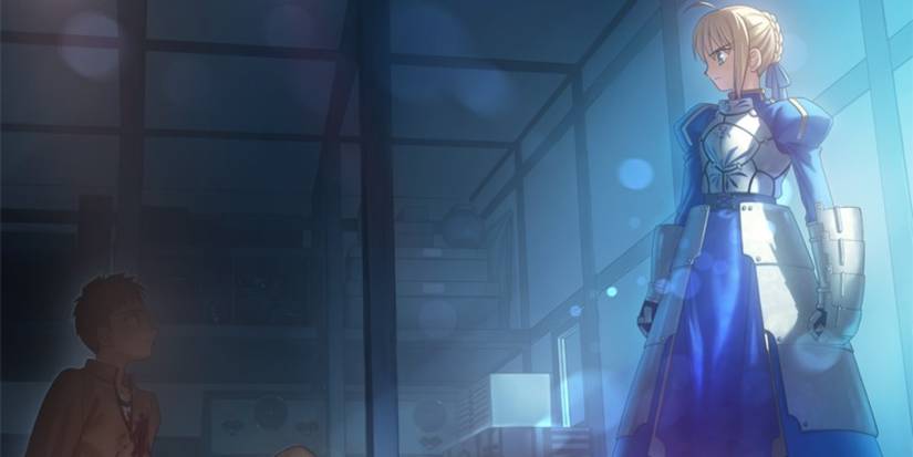 Fate Saber meeting Shiro for the first time