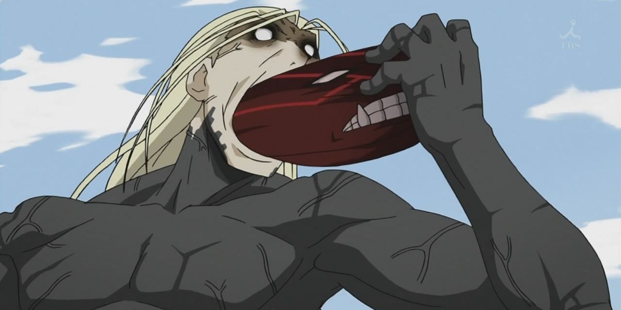 Father extracting Greed in Fullmetal Alchemist Brotherhood