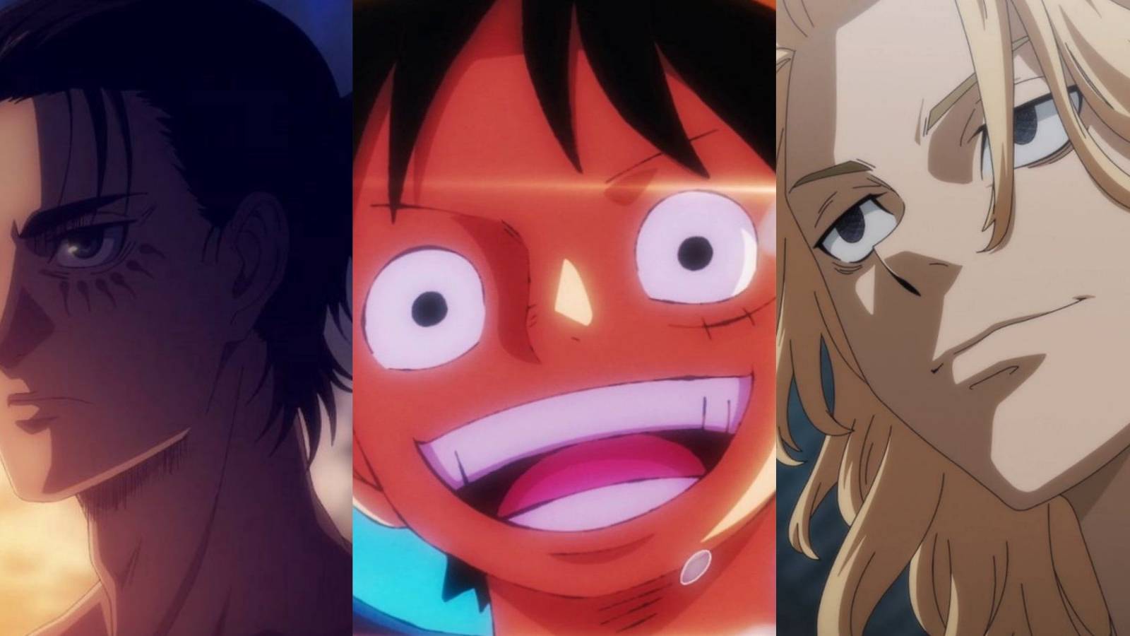 Featured Best Anime Series 2021 Luffy Eren Mikey