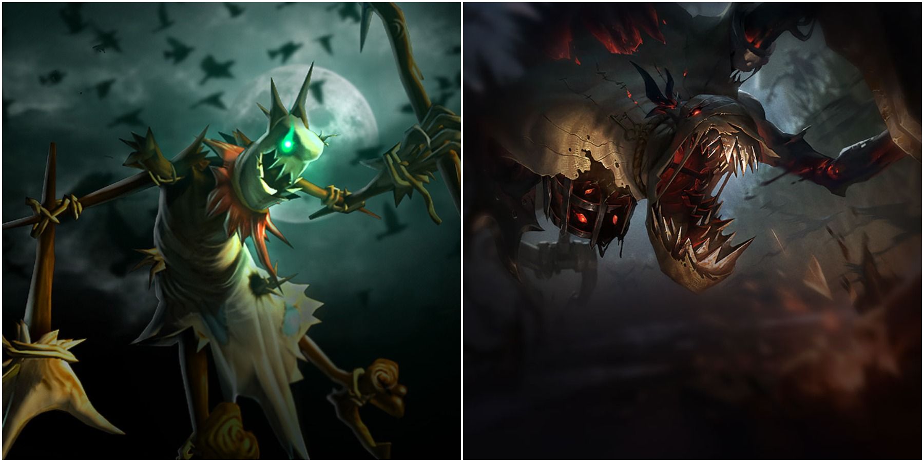 Fiddlesticks Being Scary In His Classic League of Legends Skins