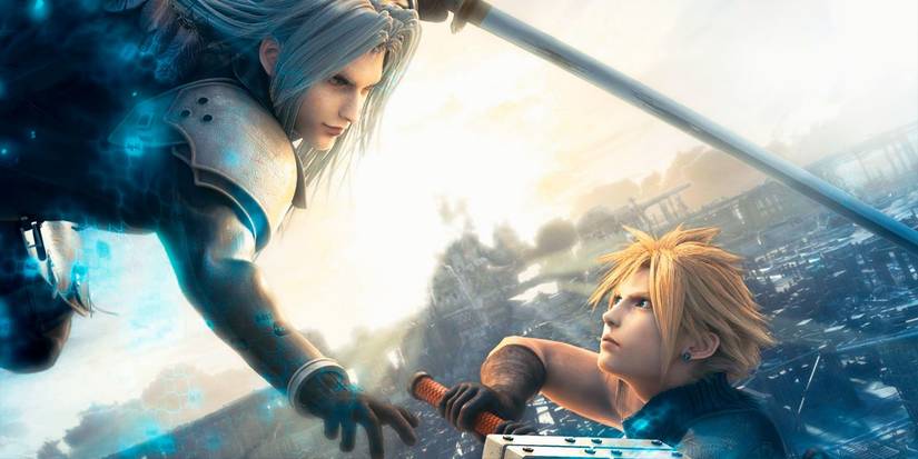 Cloud and Sephiroth in Final Fantasy VII: Advent Children