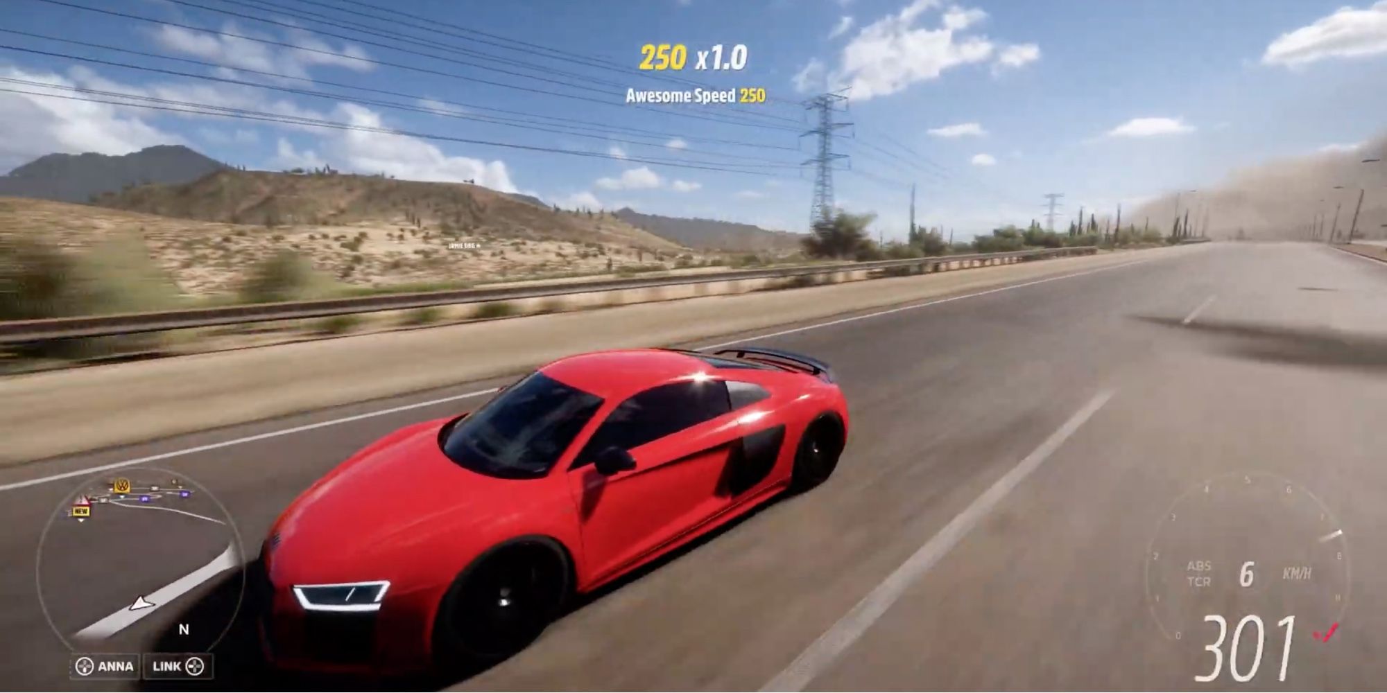 Forza Horizon 5 - Audi R8 V10 Plus - Player drives a super car with a 5.2 litre engine