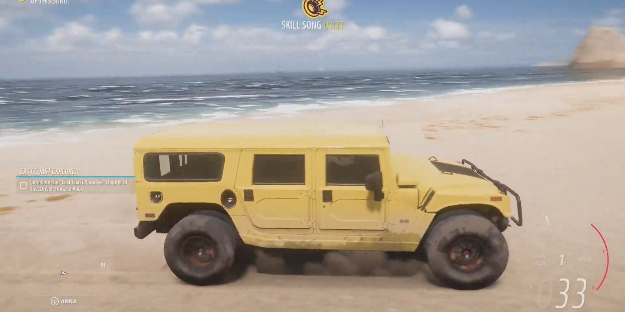 Forza Horizon 5 - Hummer H1 Alpha - Player drives an SUV by the beach