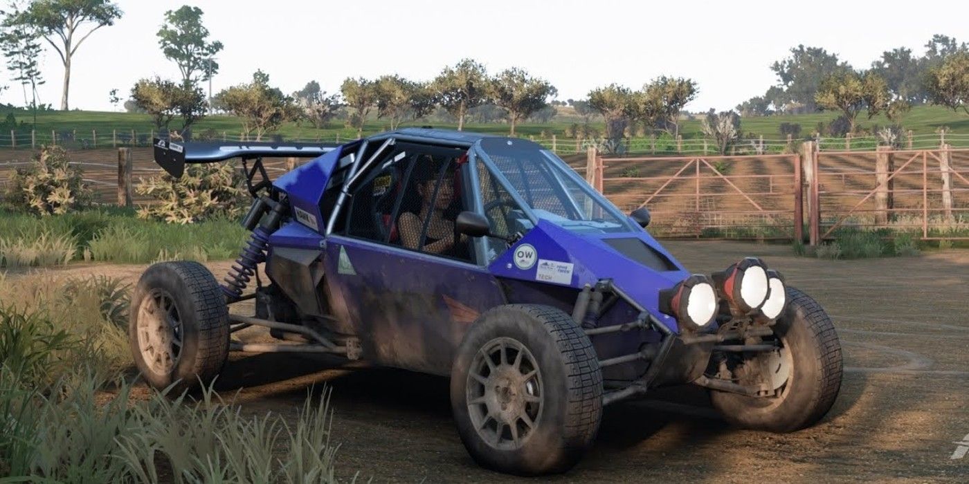 Forza Horizon 5 Sierra RX3 side view driving through Mexican farmland