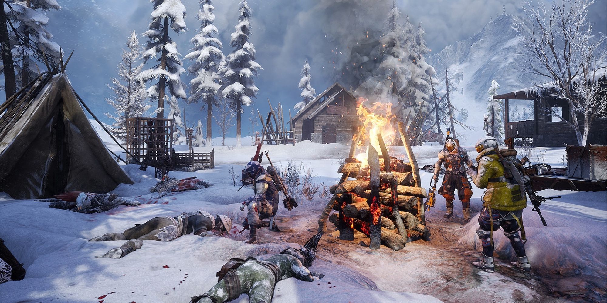 Free-to-play Games - Feature - Squad camping at a bonfire