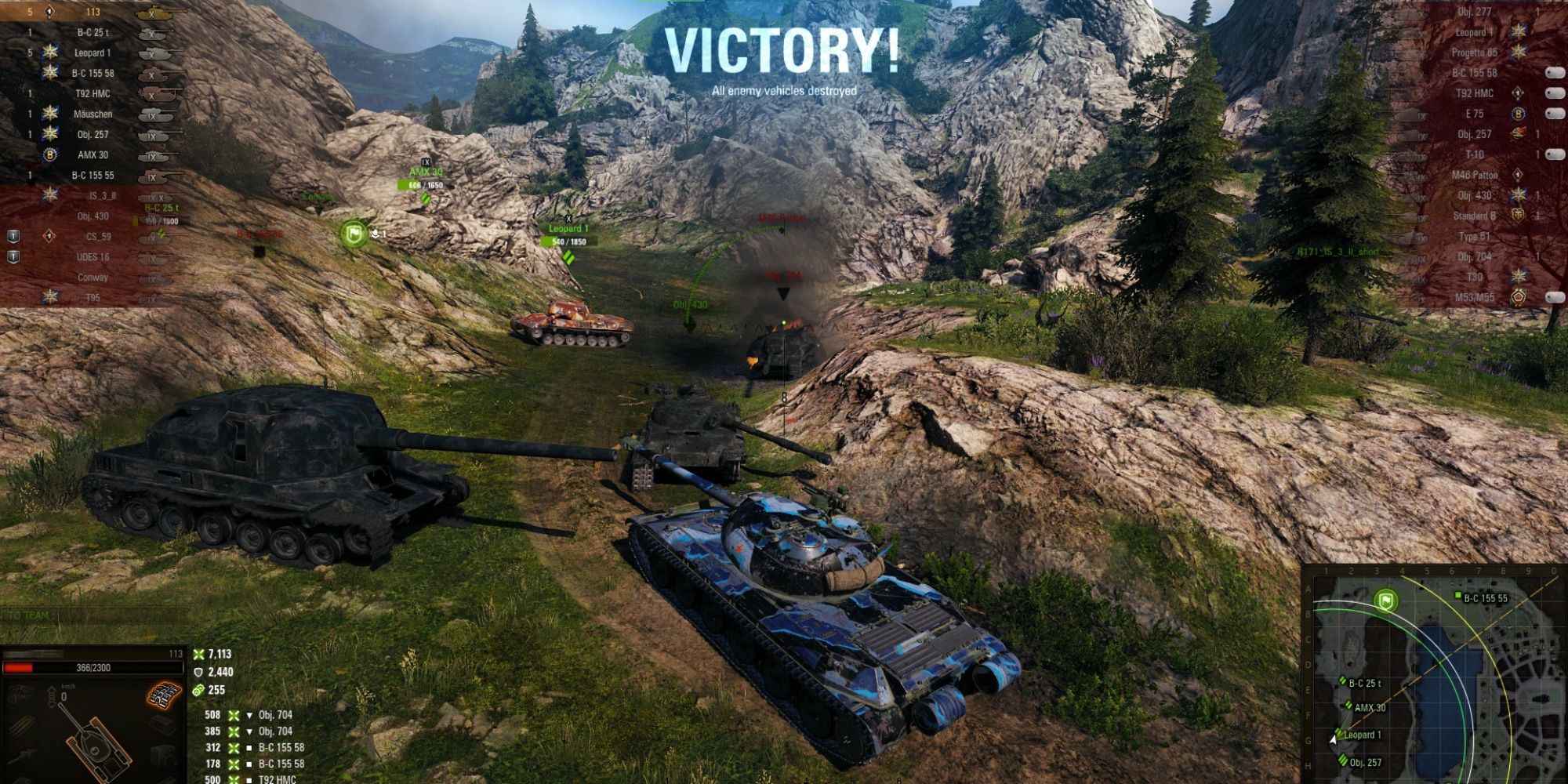 Free-to-play Games - World of Tanks - Player drives tank on the mountains