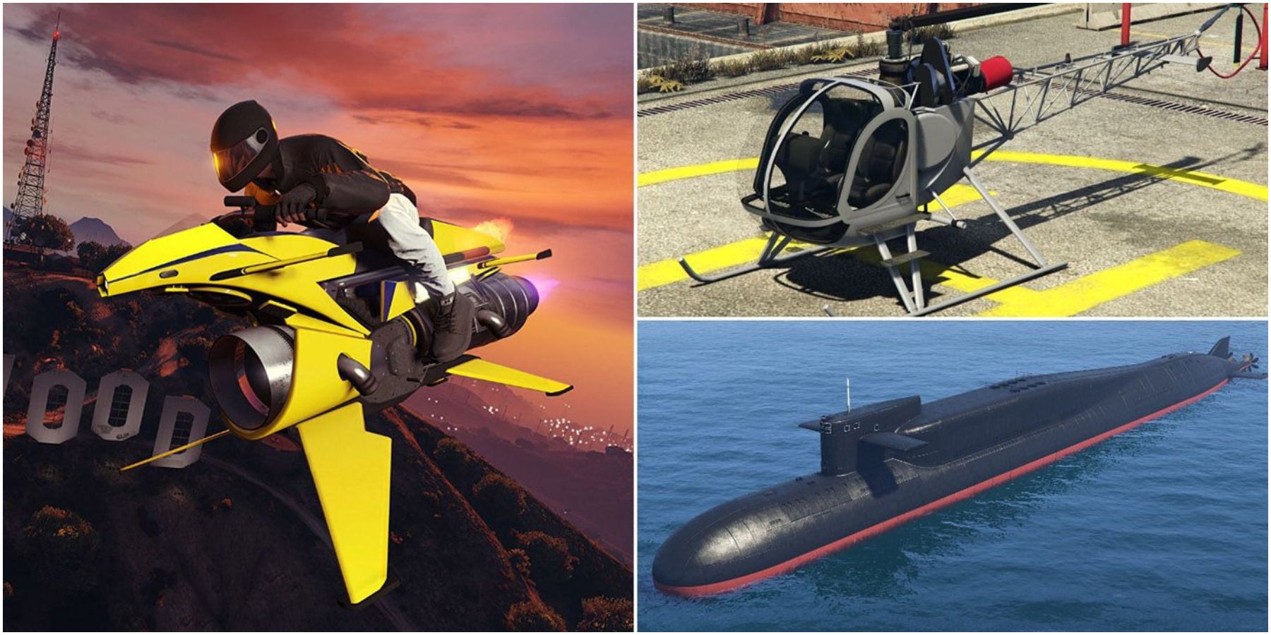 GTA 5 vehicles: all cars and motorcycles, planes and helicopters, boats and  cycles