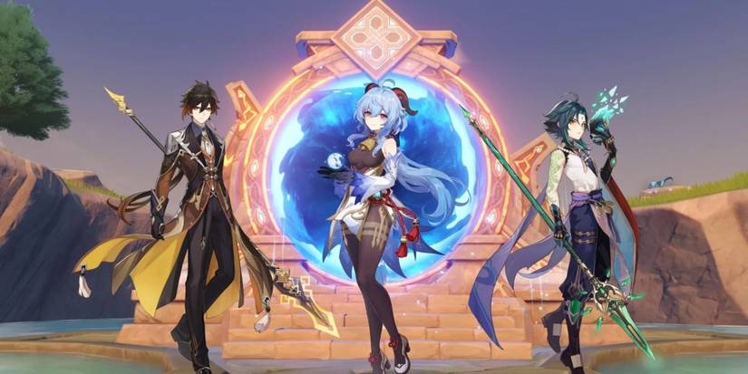 Genshin Impact characters Zhongli, Ganyu and Xiao