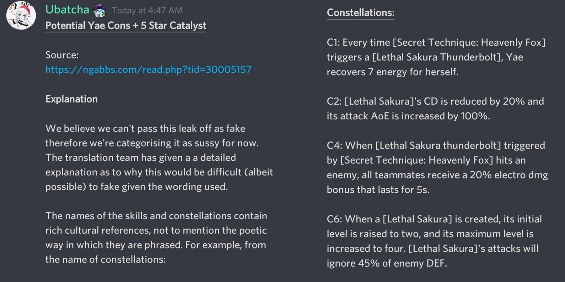 Genshin Impact Leak May Reveal Yae Miko Constellations