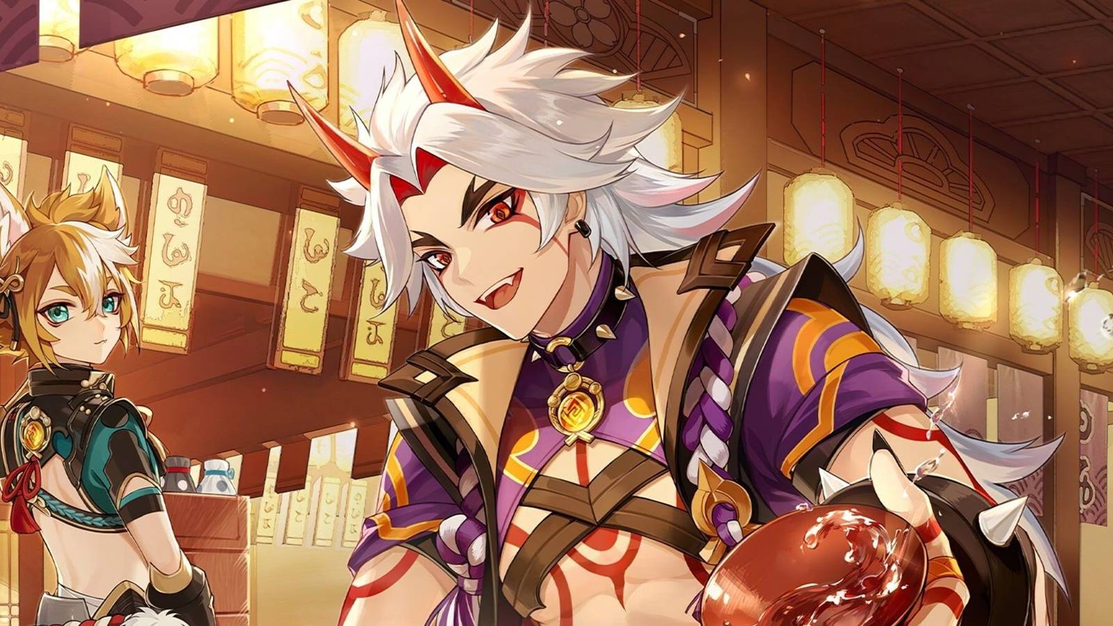 Genshin Impact characters Itto and Gorou