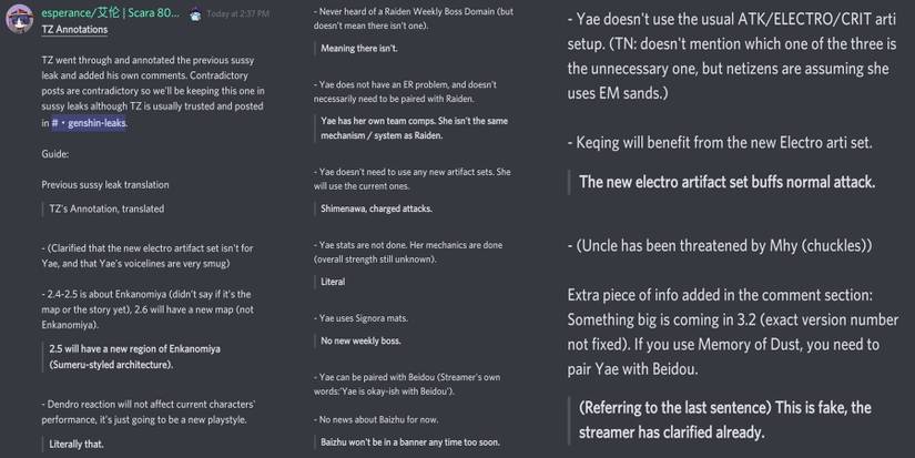 Genshin Impact leaks taken from Reddit