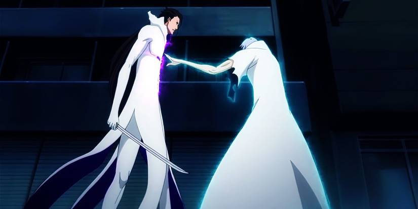 Gin betraying Aizen in Bleach