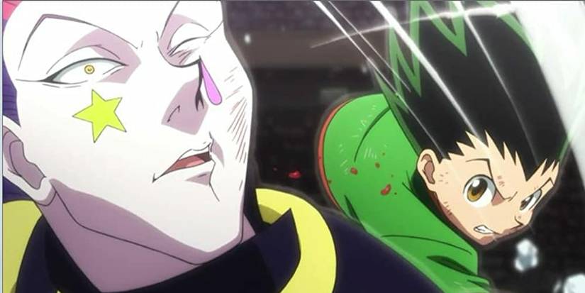 Gon punches Hisoka