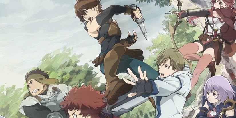 Grimgar Of Fantasy And Ash The Main Party All In Combat Positions