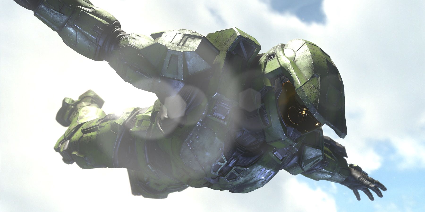 Halo Infinite Master Chief jumping in cutscene