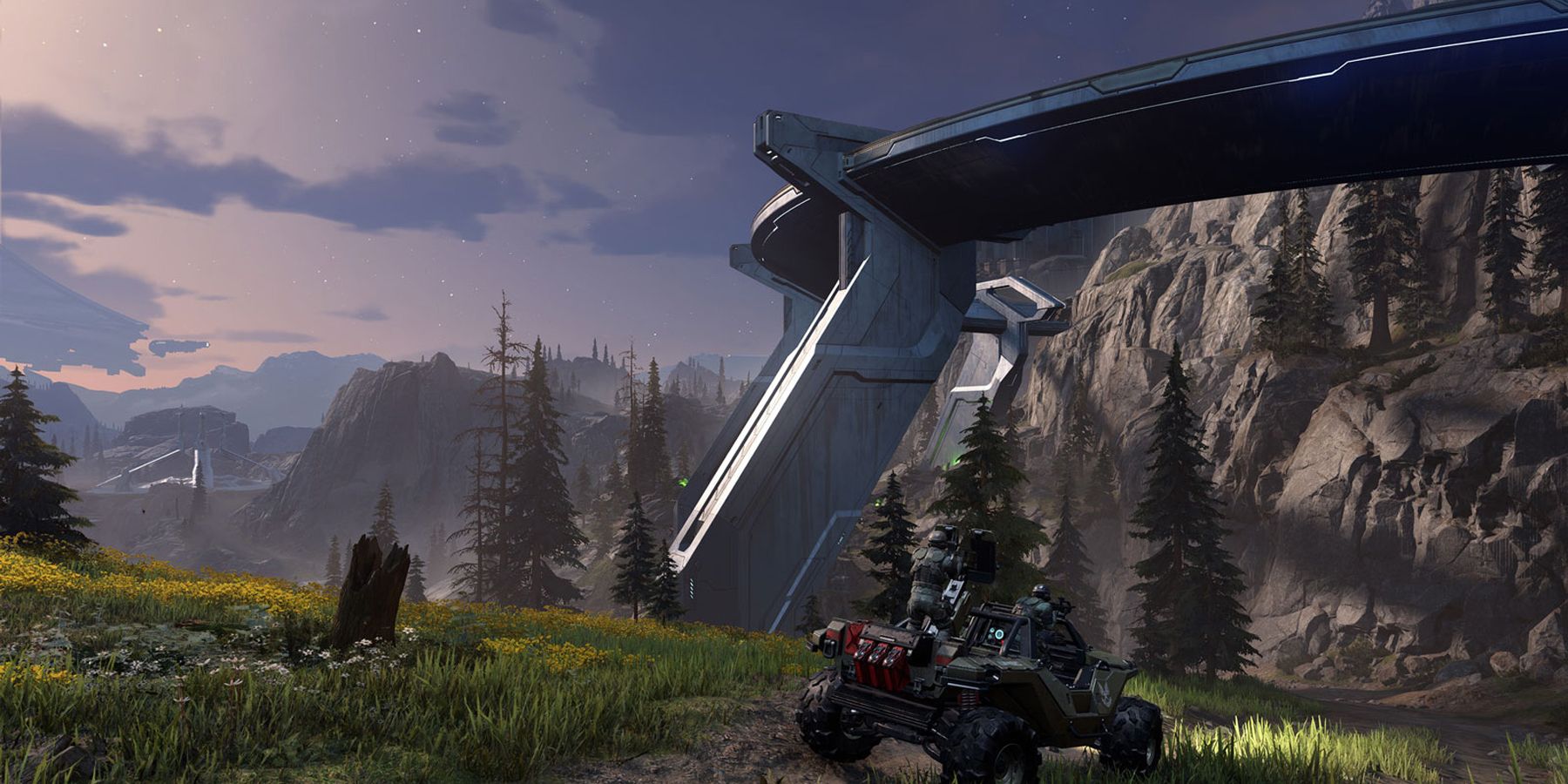 Halo Infinite open world Warthog screenshot