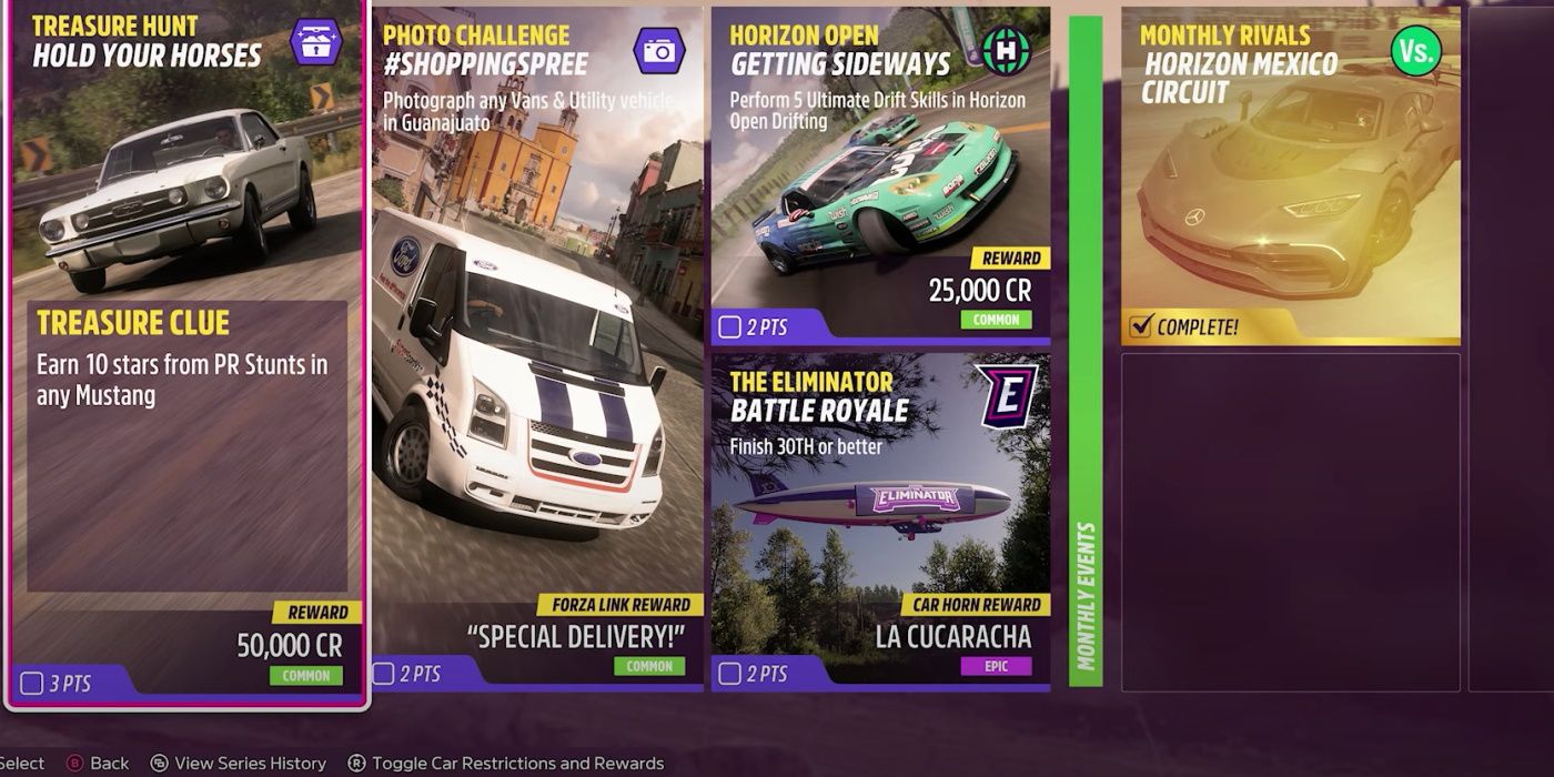 Forza Horizon 5 Treasure Chest rewards Series 1