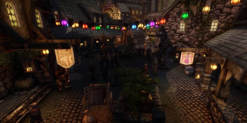 Decorative Lights added by the mod Holidays by Isoku