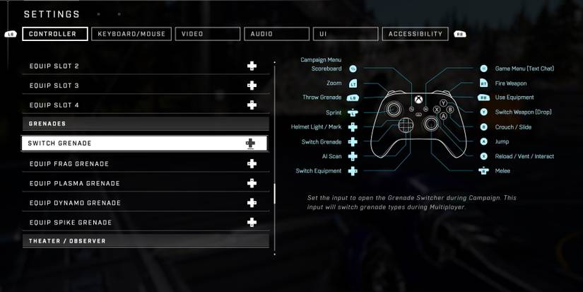 Halo Infinite Controller Settings Menu