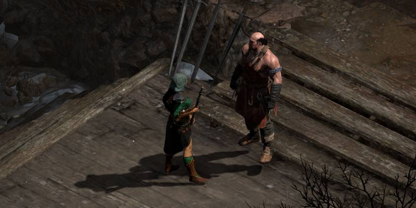 Diablo 2 Player character and vendor