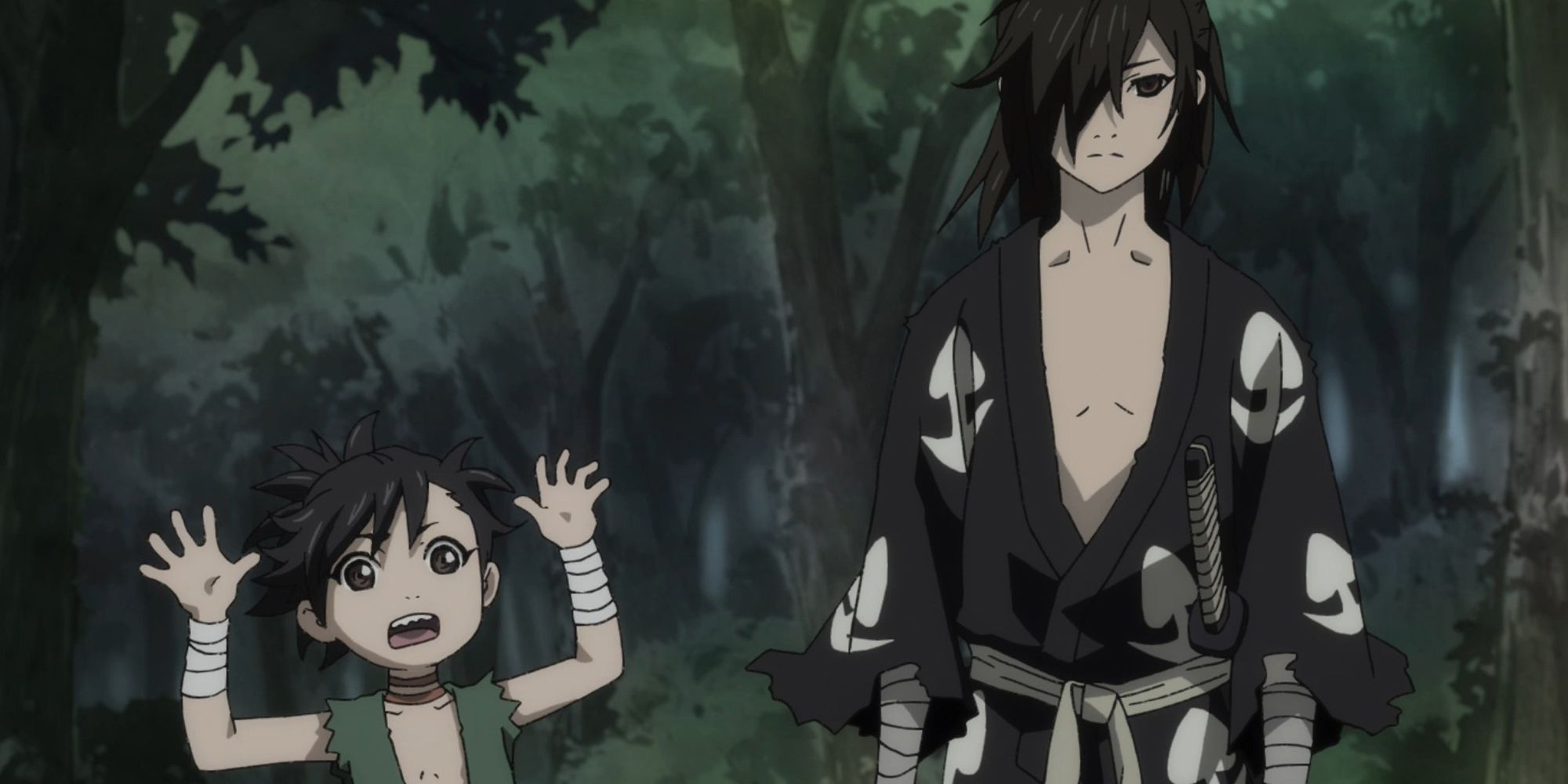 Hyakkimaru And Dororo Walking Together In Dororo