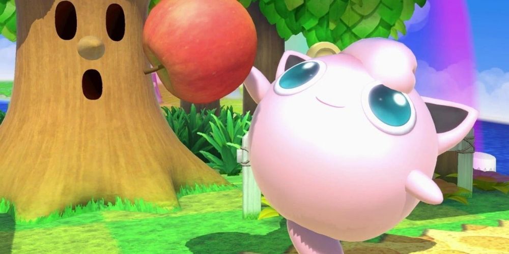 Jigglypuff on Green Greens stage in Super Smash Bros. Ultimate