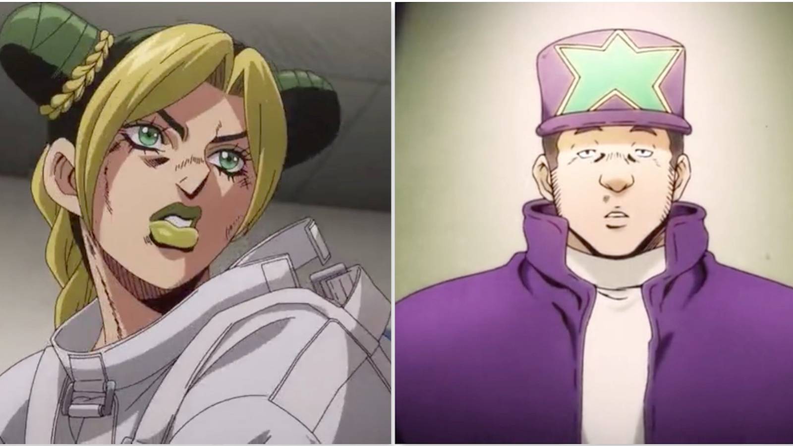 Jolyne and fake Jotaro from Jojo’s Bizarre Adventure: Stone Ocean 