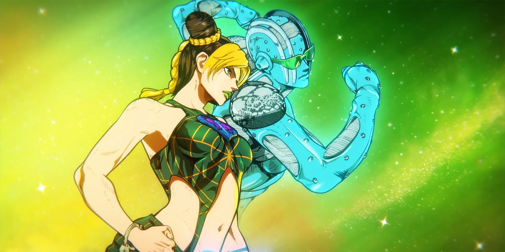 Jojo's Bizzare Adventure - Still Frame From Part 6 Stone Ocean Opening Of Jolyne And Stone Free