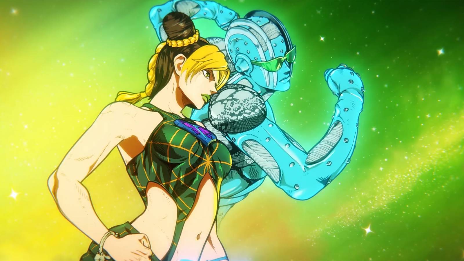 Jojo's Bizzare Adventure - Still Frame From Part 6 Stone Ocean Opening Of Jolyne And Stone Free