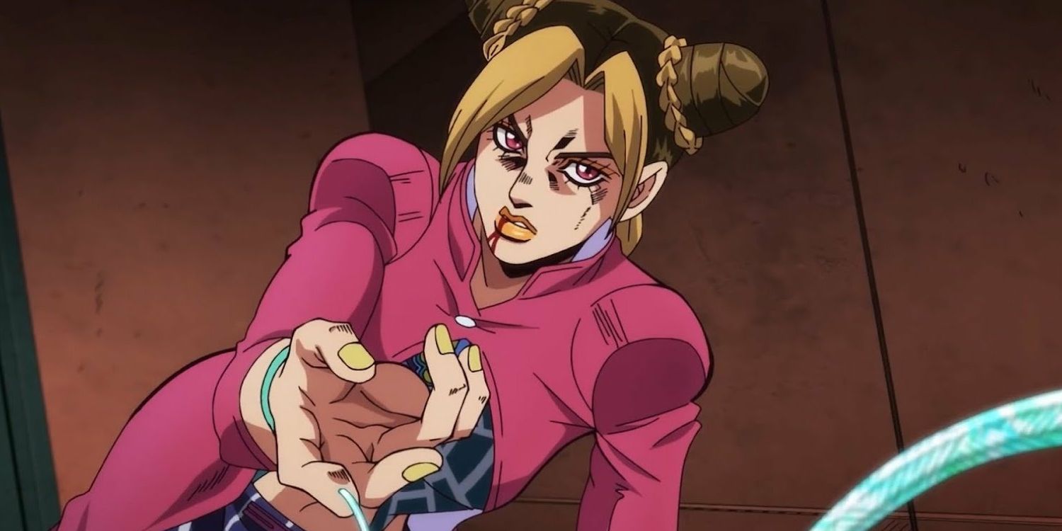 Jolyne Cujoh using her Stand's string