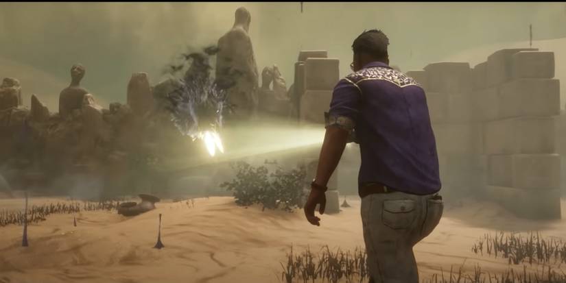 Jonah using a flashlight