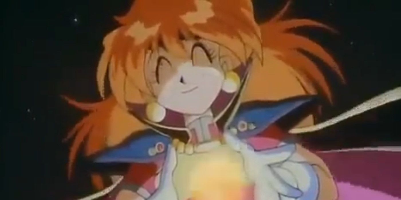 Lina Inverse about to fire off a spell