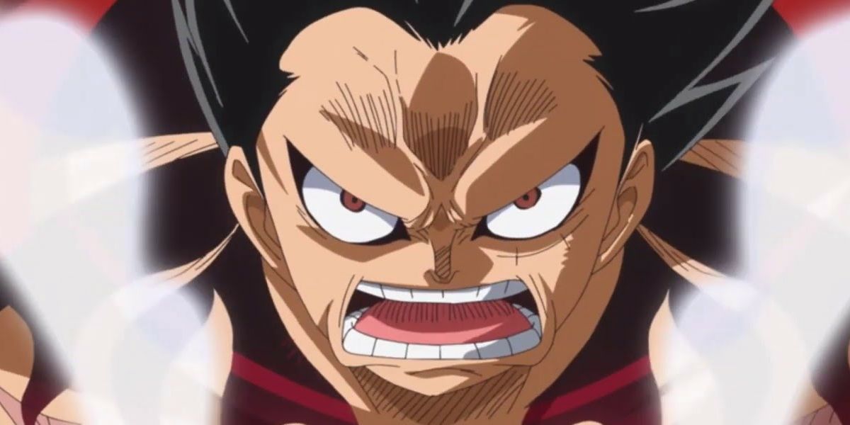 One Piece Luffy uses Gear Fourth for the first time