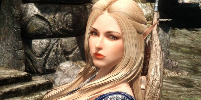 Luthwen The Elf Follower In Skyrim From Middle Earth