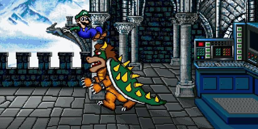 Luigi fighting Bowser in Mario Is Missing