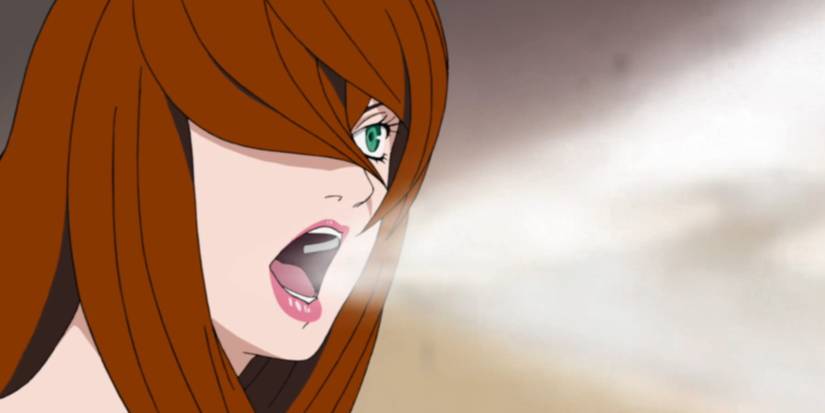 Mei Terumi using Boil Release against Sasuke