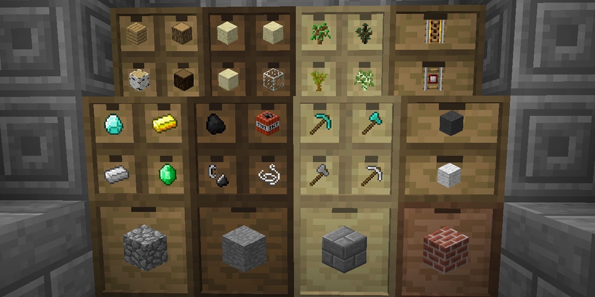 Мод ящиков для хранения в Minecraft