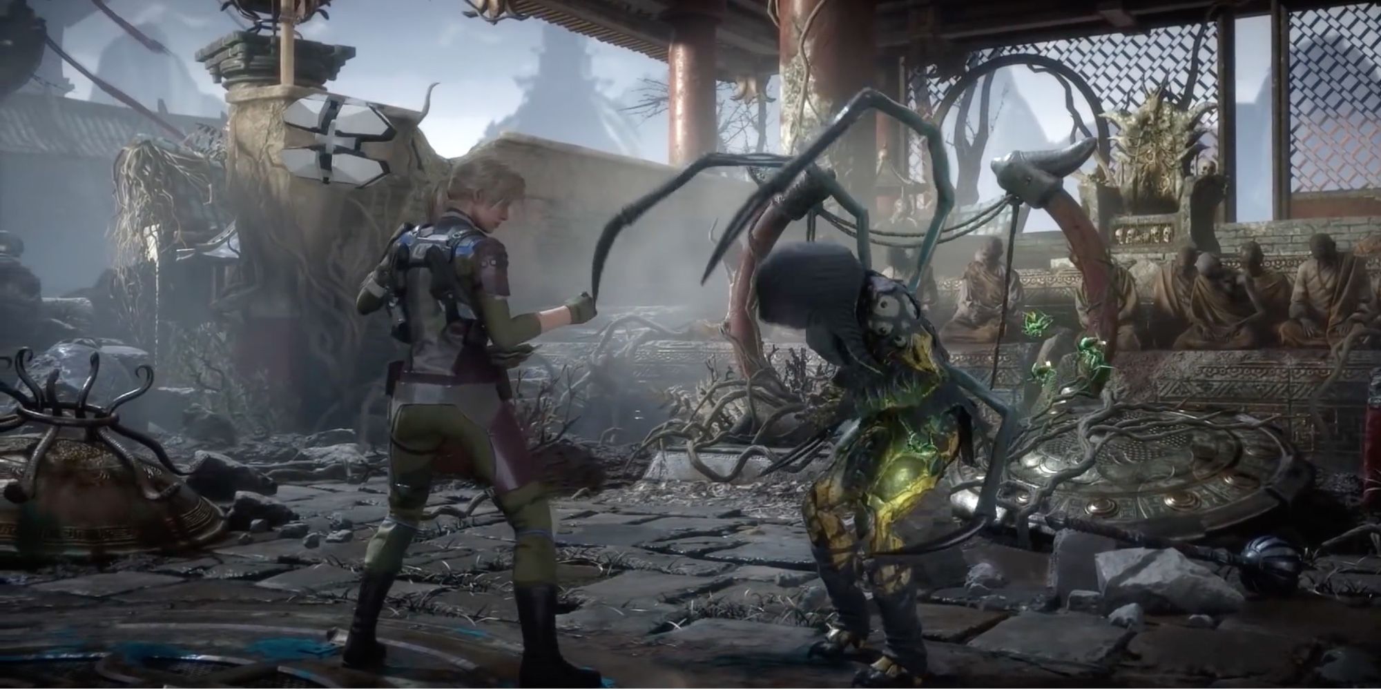 Mortal Kombat 11 - Cassie Cage - Player punches opponent in the gut