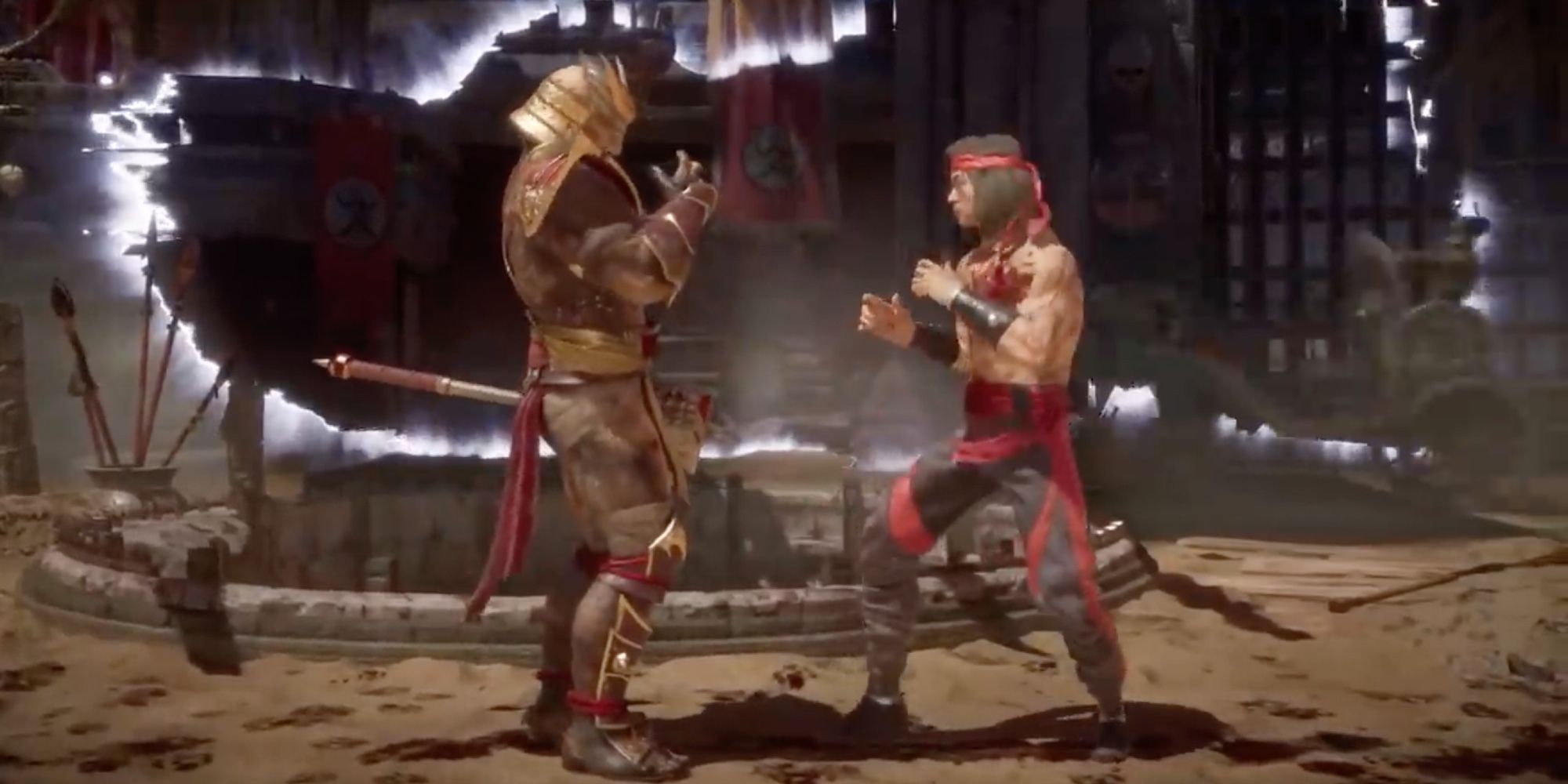 Mortal Kombat 11 - Liu Kang - Player about to use Flying Dragon Kick