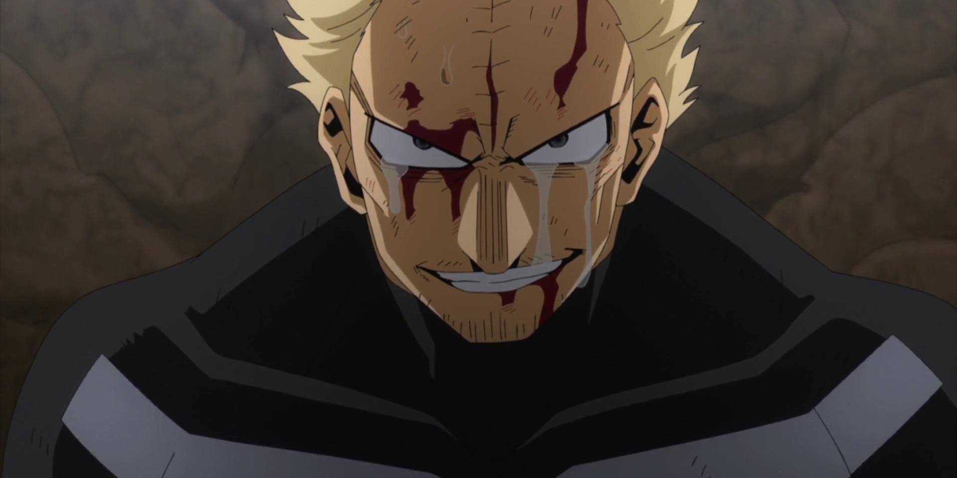 My Hero Academia Twice Without His Mask Bleeding and Smiling