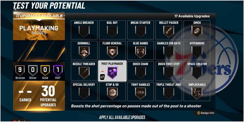 NBA 2K22 Post Playmaker Playmaking Badge Description Image