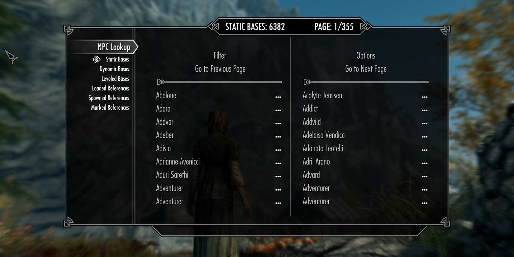 NPC Lookup Mod For Skyrim