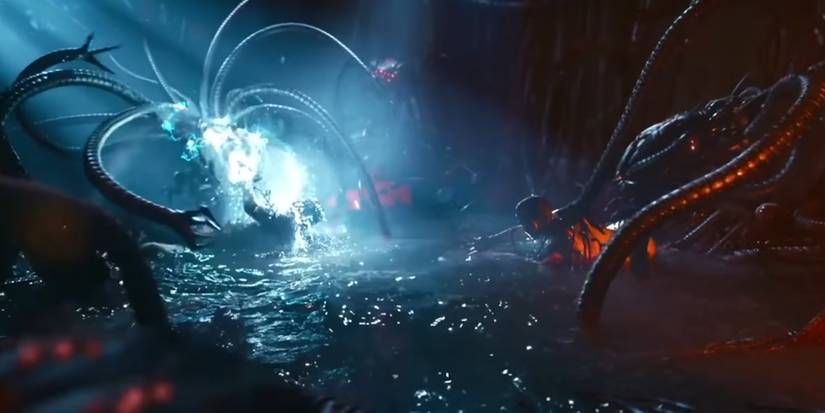 Neo and Trinity being resurrected by the Machines in Matrix Resurrections