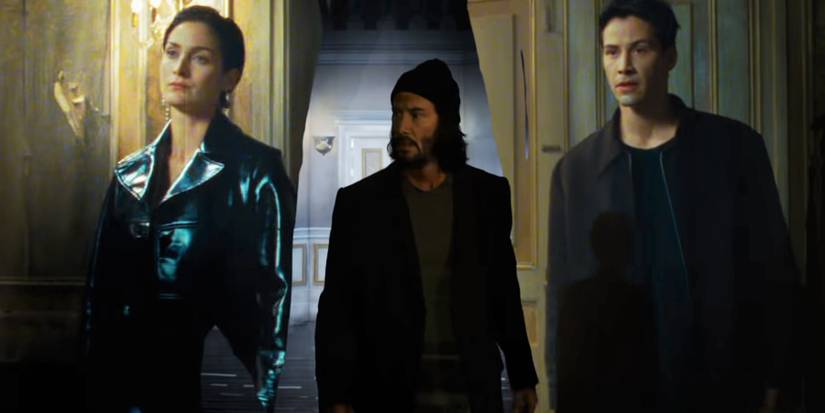 Neo in the theater room to meet Morpheus in Matrix Resurrections