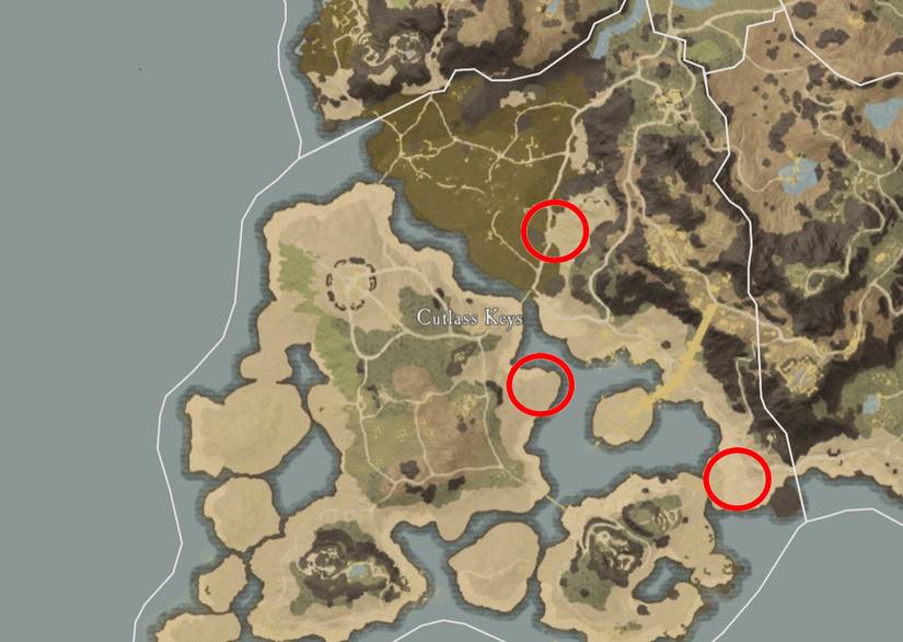 New World Cutlass Keys Turkulon Locations