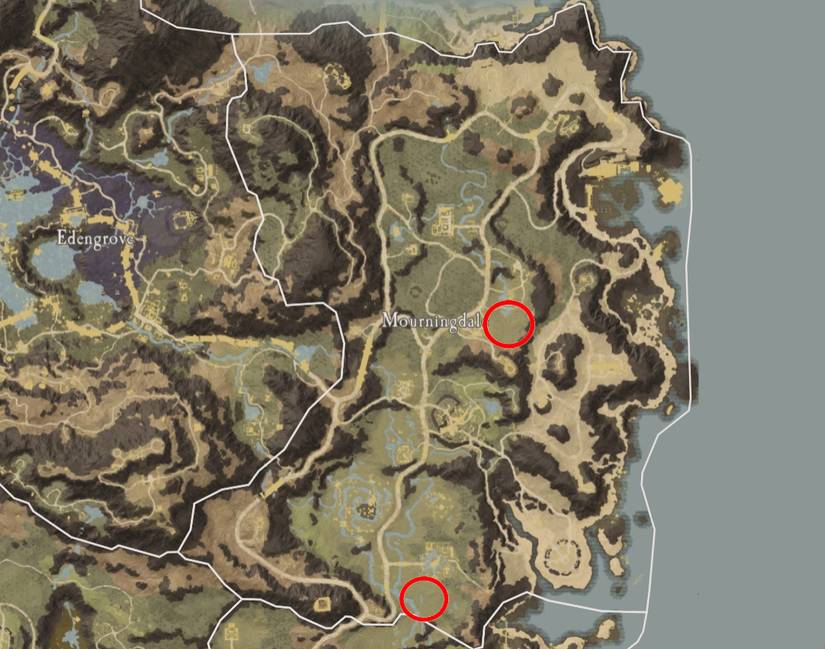 New World Mourningdale Turkulon Locations