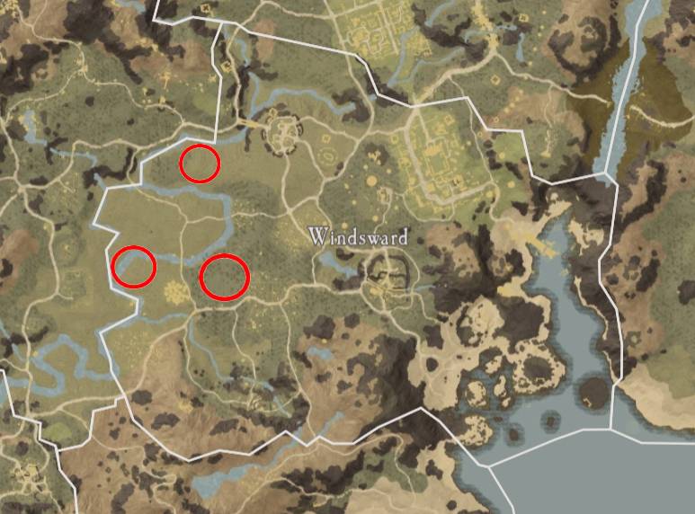 New World Windsward Turkulon Locations