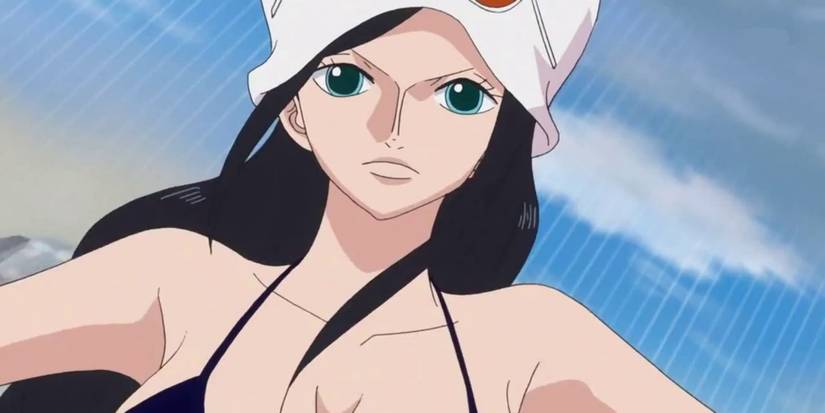 Nico Robin looking angry in one piece