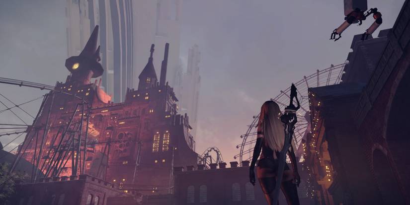 Nier Automata - A2 Looking Up At The Amusement Park
