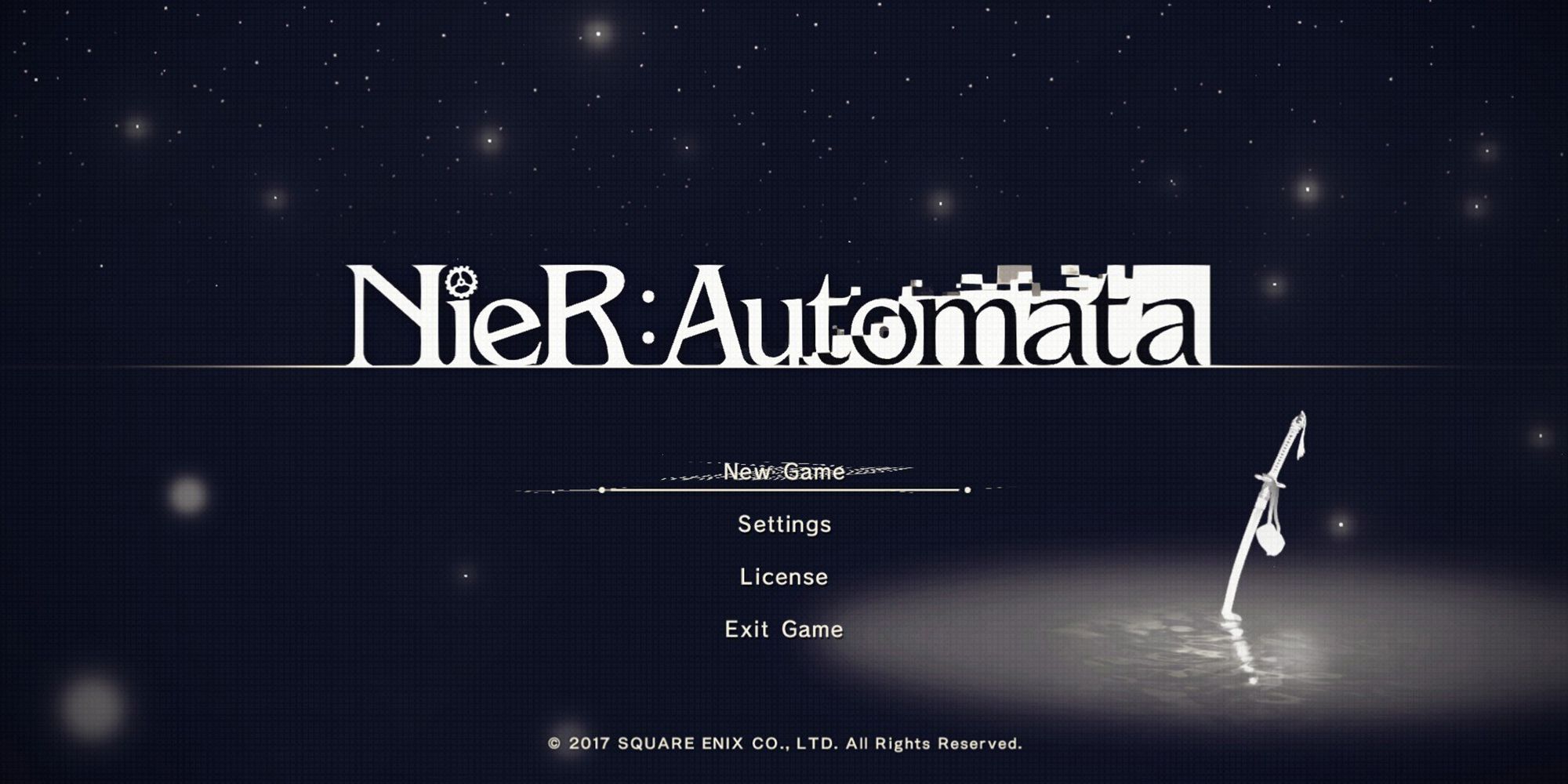 Nier Automata - Title Screen Starting The Game After Already Beating The Game Once